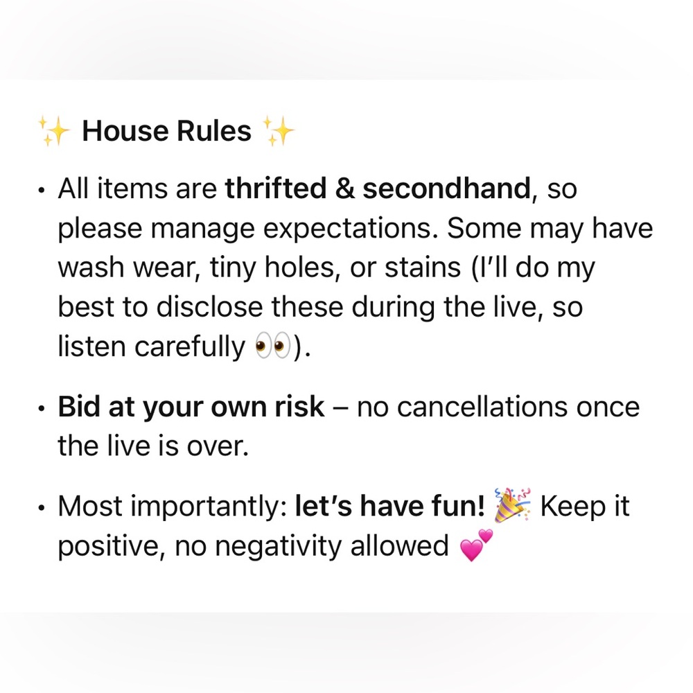🌟House Rules 🌟